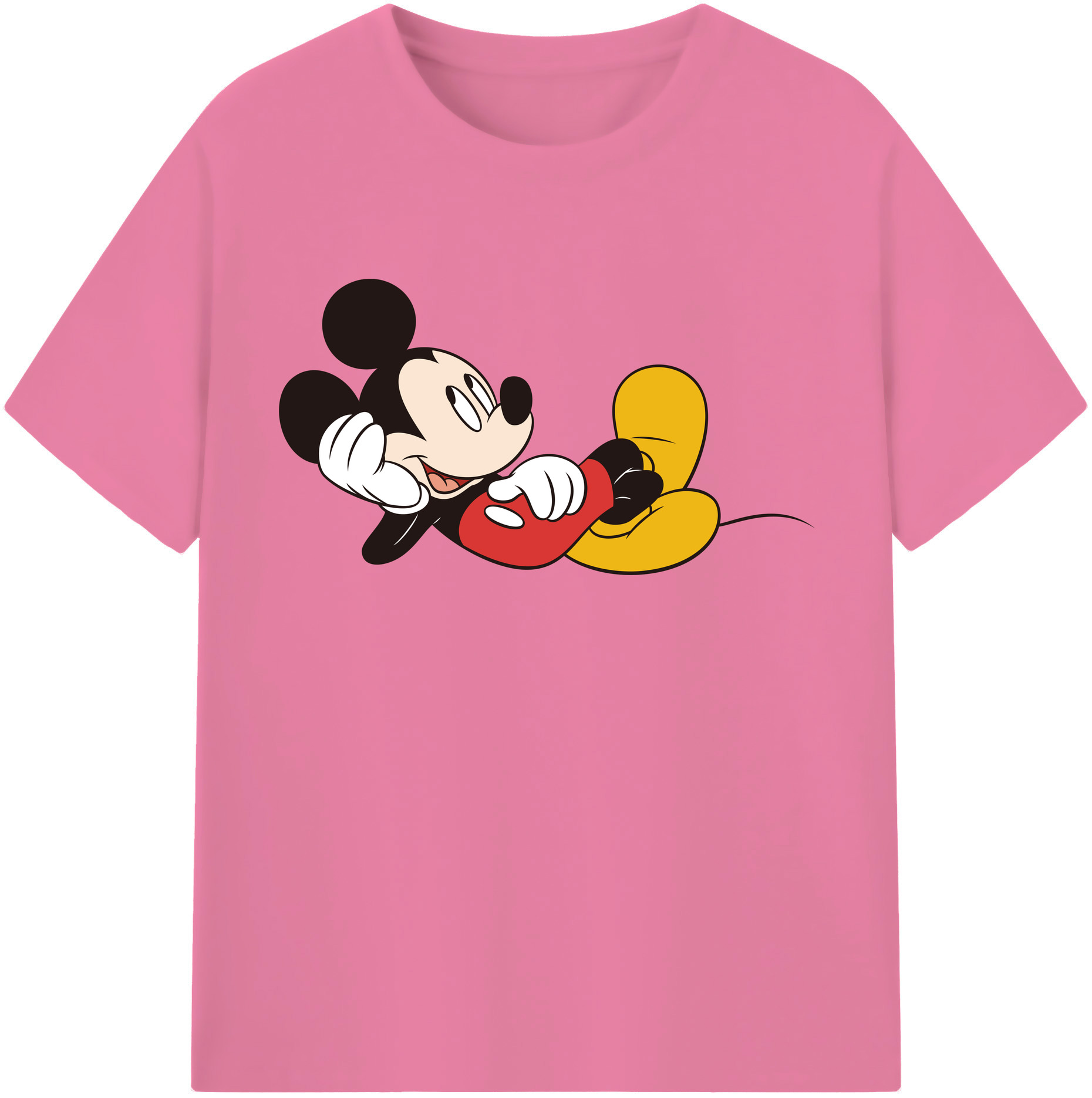 （画像用） ミッキーマウス Mickey Mouse 綿100％半袖Tシャツ（フロントプリント）